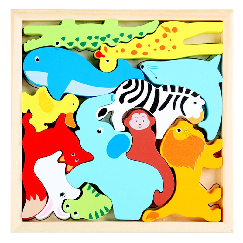 3D Animal Jigsaw Puzzle Early Education Wooden Puzzle