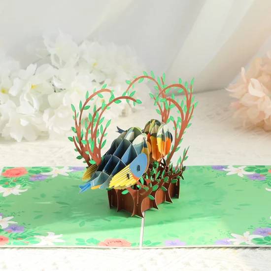 Cartão 3D Lindos cartões pop-up para casamento no Dia dos Namorados