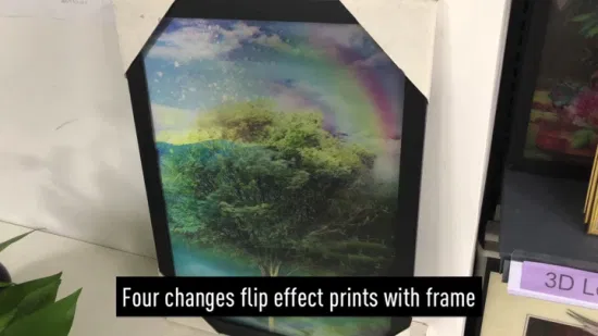 Imagem lenticular 3D com cidade de conto de fadas